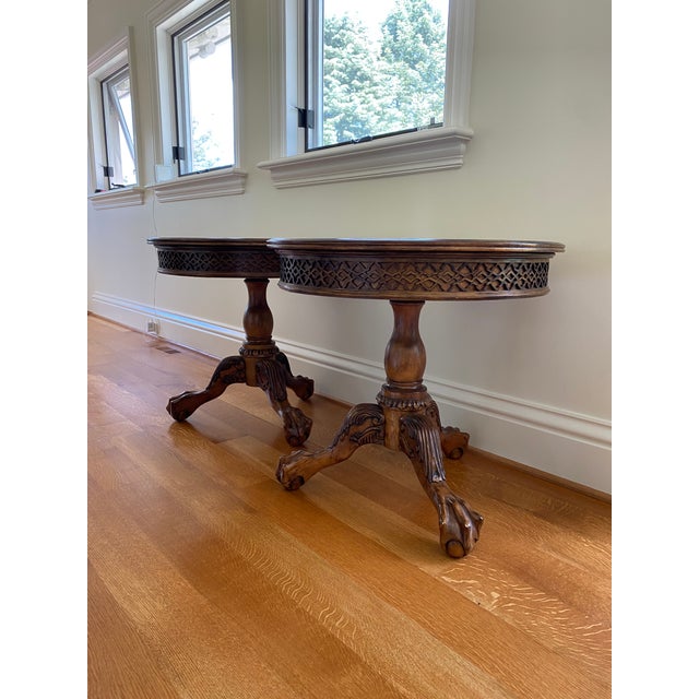 2000 - 2009 Two Traditional Round Tables For Sale - Image 5 of 12