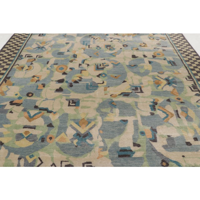 Rug & Kilim Contemporary Art Deco Polychromatic Geometric Wool Rug by Rug & Kilim, India For Sale - Image 4 of 12