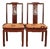 Antique Chinese Carved Rosewood Side Chairs or Dining Chairs With Mother of Pearl Inlay, Circa 1890s For Sale