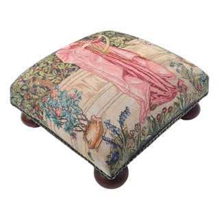 Minstrel Tapestry Footstool For Sale