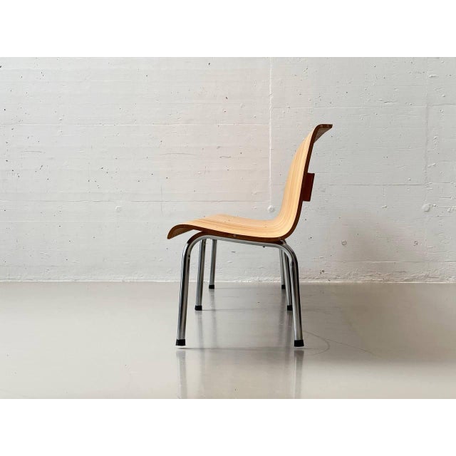Bench in Laminated Beechwood with Tubular Steel Frame, 1960s For Sale - Image 14 of 18