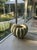 Ceramic Organic Ribbed "Lava" Glaze Ceramic Planter For Sale - Image 7 of 9