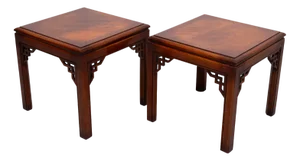 Drexel Chippendale Side Tables, 1970s, Set of 2