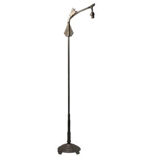 Period Deco Cast Iron Bridge Lamp For Sale