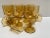 Glass Vintage Textured Golden Amber Stemware Glasses-Set of Nine For Sale - Image 7 of 9