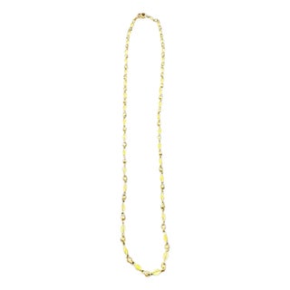 24 Karat Pure Gold Hand Made Yellow Gold Bead Necklace, 13 Gm, 18 Inch For Sale