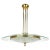 Brass and Glass Ceiling Light attributed to Pietro Chiesa for Fontana Arte, Italy, 1950s For Sale - Image 12 of 12