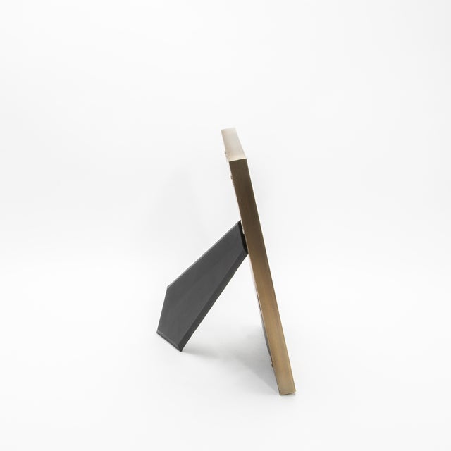 Modern Picture Frame 8x10” in Black Oak With Brass Details by Kifu Paris For Sale - Image 3 of 10