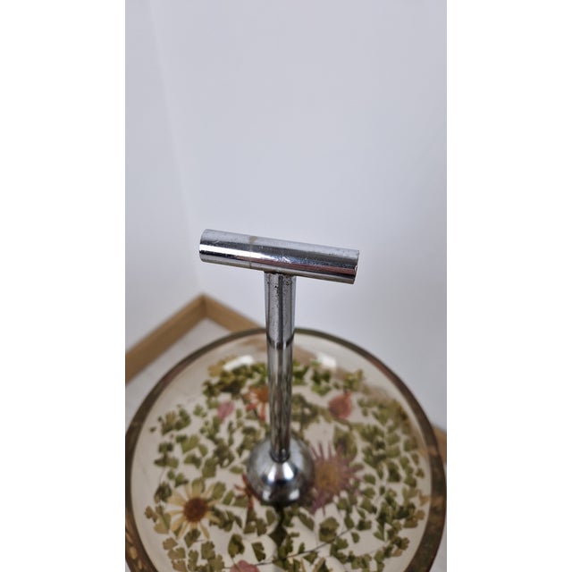 Vintage Ashtray in Chromed Brass with Resin Tray, 1960s For Sale - Image 9 of 10