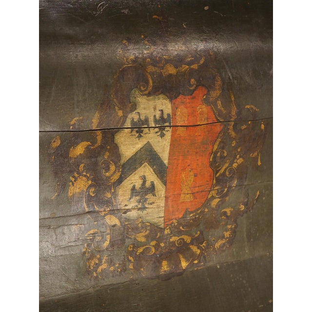 Rare 18th Century English Lacquered Curricle Gig Seat With Coat of Arms For Sale - Image 12 of 18