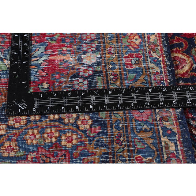 Textile Antique Persian Kerman Rug, 11'01 X 17'01 For Sale - Image 7 of 10