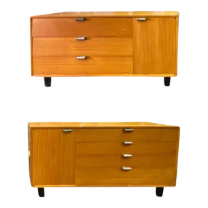 Mid Century George Nelson for Herman Miller Primavera Cabinets - A Pair