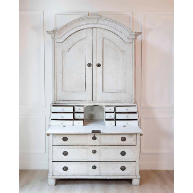 18th Century 18th century Swedish Gustavian secretary cabinet For Sale - Image 5 of 15