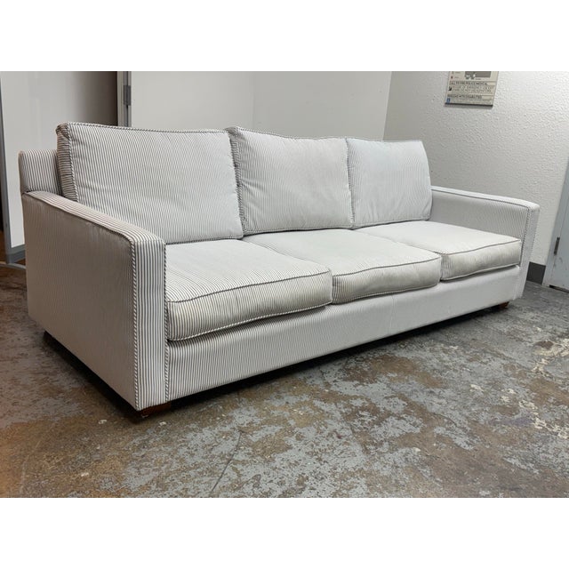 Traditional Serena & Lily Bespoke Perennials Pinstripe Sofa For Sale - Image 3 of 12