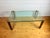 Modernist Art Deco Style Glass and Brass Coffee Table, 1980s For Sale - Image 4 of 11