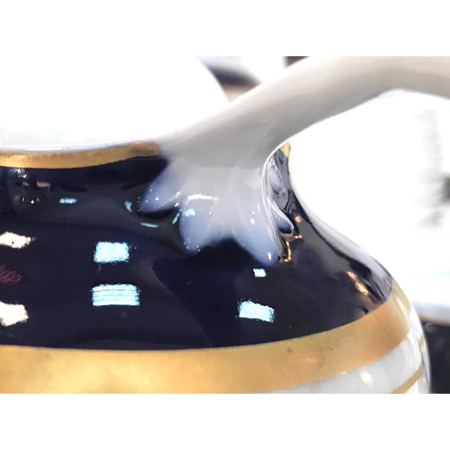 Cobalt & 24K Gold Porcelain Service from Bidasoa, 1980s, Set of 84 For Sale - Image 10 of 18