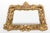 Vintage Small Ornate Carved Baroque Style Gilt Wood Wall Mirror For Sale - Image 4 of 10