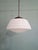 Metal Art Deco Pendant Light in White Opaline Glass, 1920s For Sale - Image 7 of 12