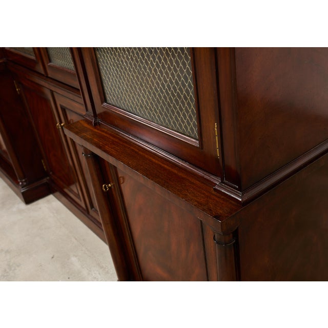 Ralph Lauren Noble Estate Mahogany Breakfront Bookcase Cabinet For Sale - Image 17 of 18