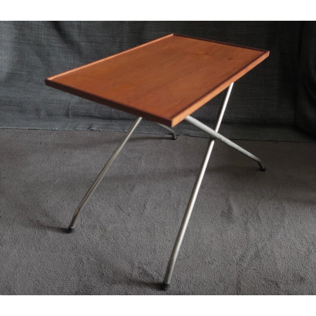 Brown Danish Teak and Aluminium Coffee Table, 1960s For Sale - Image 8 of 14
