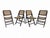 Folding Wooden Chairs with Raffia, 1970s, Set of 4 For Sale - Image 17 of 17