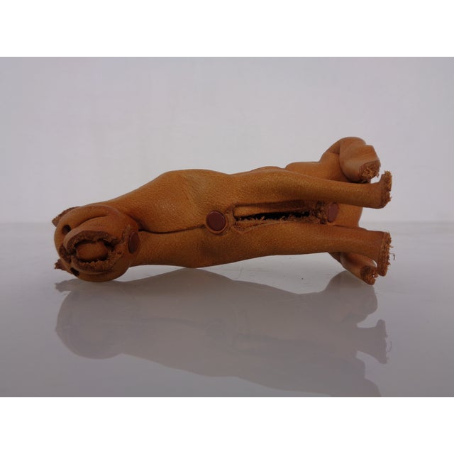 Handmade Leather Boxer Dog from Deru Wiesbaden, Germany, 1960s For Sale - Image 16 of 18