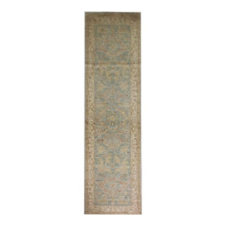 Hand Knotted Oushak Runner - 03′ ×09′ For Sale