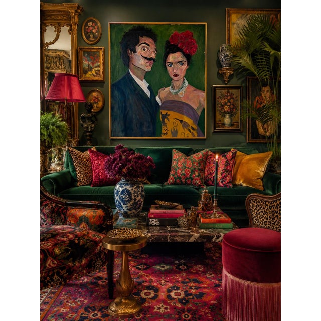 A striking contemporary oil on canvas portrait inspired by two of the most iconic figures in art history—Salvador Dalí and...
