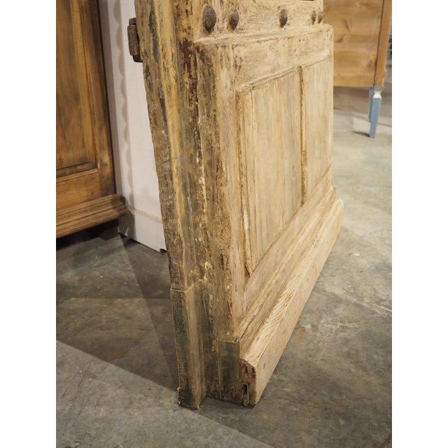Antique French Oak and Iron Studded Entry Door From Provence, 19th Century For Sale - Image 11 of 18