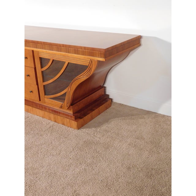 Italian Carpanelli Furniture Art Deco Nouveau Cherry Inlaid Sideboard For Sale - Image 17 of 18
