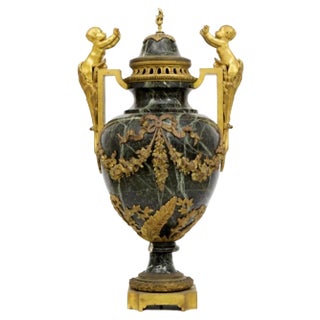 Large Antique Italian Lidded Cassolet Vase, 19th Century For Sale
