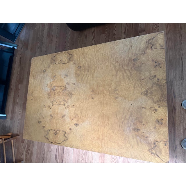1970s Attributed to Milo Baughman Mid Century Burlwood Coffee Table For Sale In Chicago - Image 6 of 7