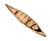 Cabin Large 1940 Vintage Birch Bark Model Canoe For Sale - Image 3 of 11