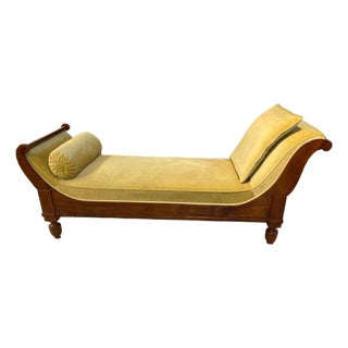 Chaise Lounge in Mahogany For Sale