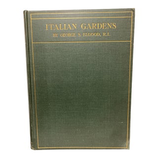 1907 Italian Gardens Book George Elwood Color Plates For Sale