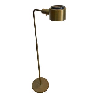 Vintage Casella Brass Reading Floor Lamp Mid Century Modern For Sale