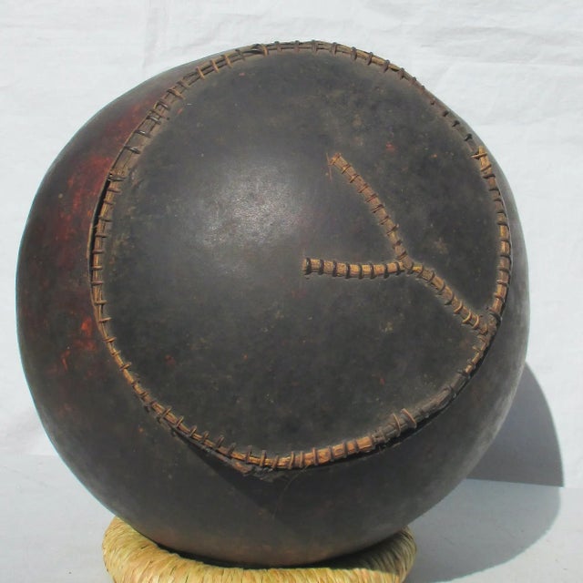 Early 20th Century Senufo Tribal Gourd Basket Container Early 20th Century For Sale - Image 5 of 9