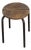 Beech and Iron Foot Stool, 1960s For Sale