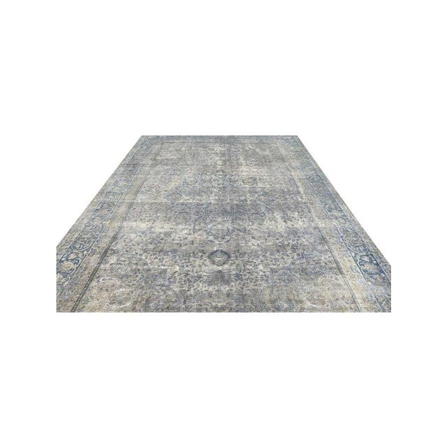 1960s 1960s Old Vintage Persian Kerman Area Rug 7x10 For Sale - Image 5 of 10