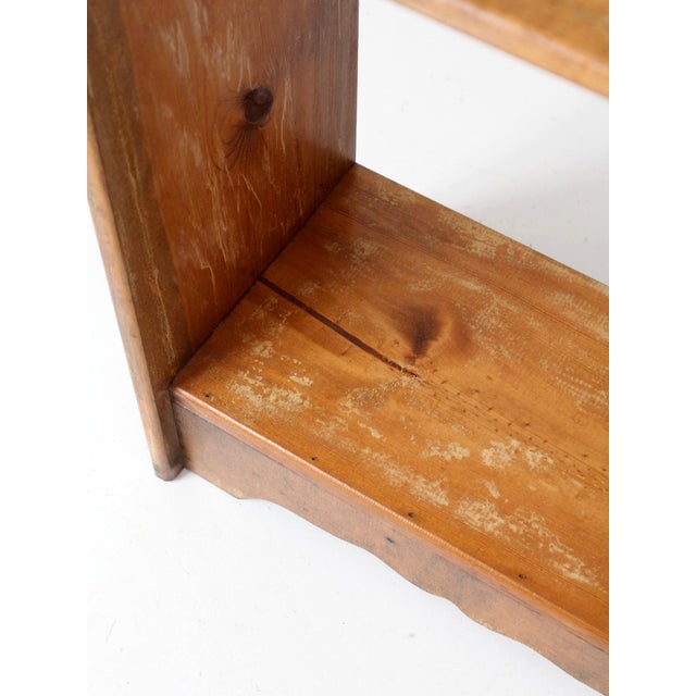 Antique Pine Washstand With Towel Bars and Two Shelves For Sale - Image 10 of 14