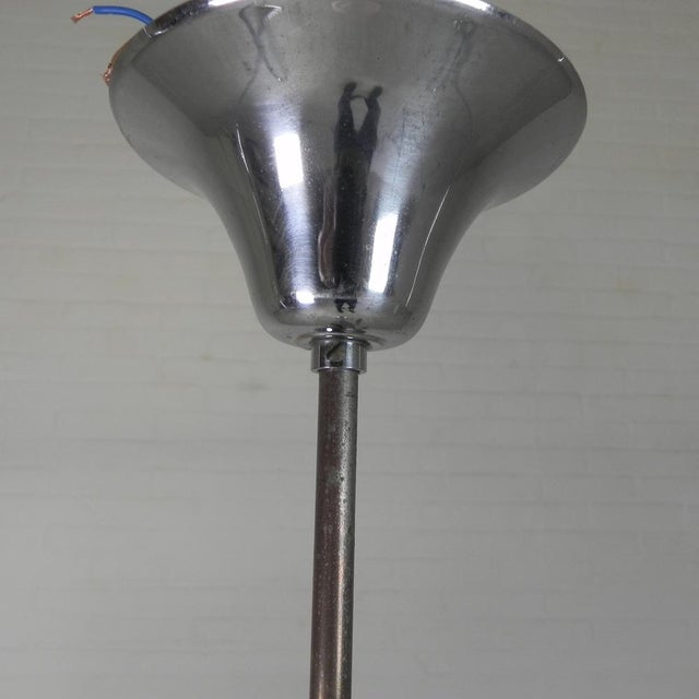 Art Deco Pendant Lamp with Pink Glass Shade, 1930s For Sale - Image 13 of 15