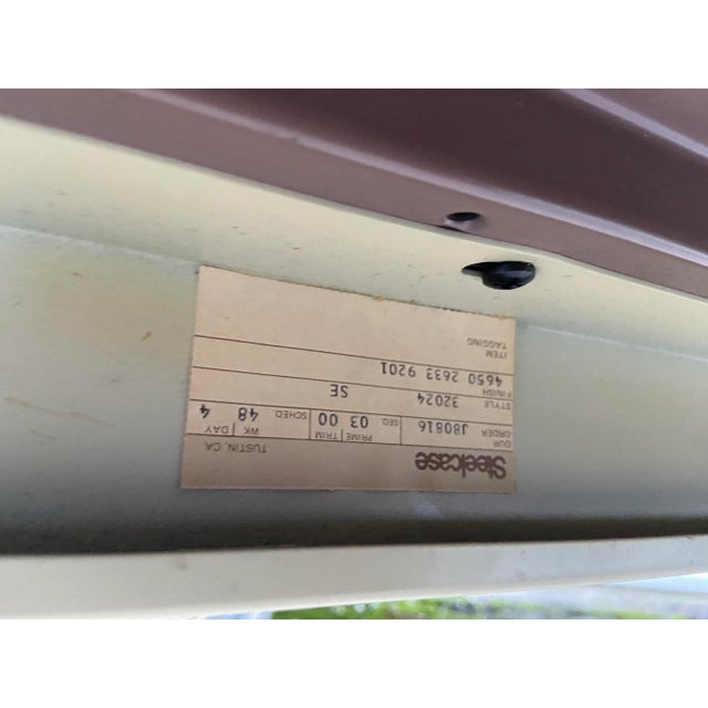 Copper 1980s Steelcase Vintage Metal Table For Sale - Image 8 of 10
