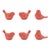 Ceramic Ceramic Floral Bird Figurine (Set of 6) For Sale - Image 7 of 7