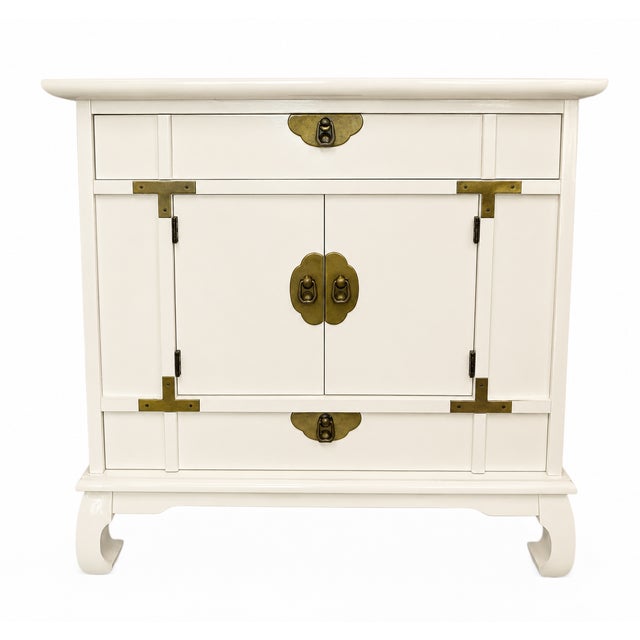 Vintage Asian-Inspired Lacquer Cabinet For Sale - Image 9 of 9