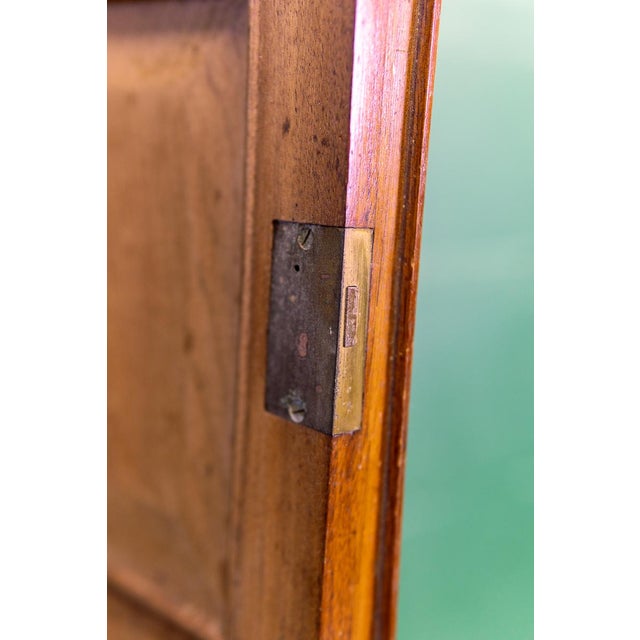 Brown Late 19th Century English Victorian Hanging Mahogany Cabinet With Gilt Details For Sale - Image 8 of 16