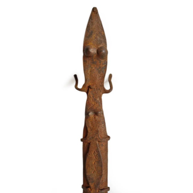 Vintage Old Dogon Iron Lizard Figure For Sale In Los Angeles - Image 6 of 9