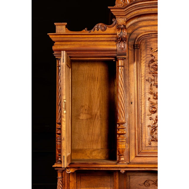 Industrial Late 19th Century Henry II Walnut Hutch For Sale - Image 3 of 11