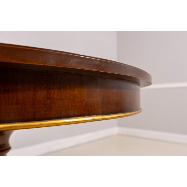 Wood Guerra Vanni Italian Round Neoclassical Center Table For Sale - Image 7 of 13