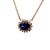 Natural Sapphire Diamond Halo Pendant With Chain 18" 14k YG 1.67 TCW Certified For Sale In New York - Image 6 of 15