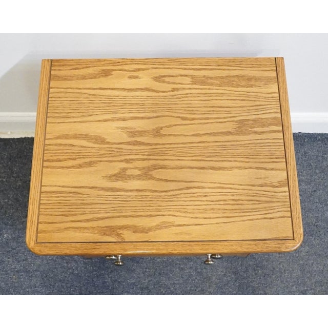 Ragazzi Furniture Solid Oak Early American Country 23" Two Drawer Nightstand - Made in Quebec For Sale - Image 9 of 13